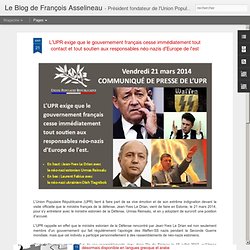 L'UPR exige que le gouvernement français cesse immédiatement tout contact et tout soutien aux responsables néo-nazis d'Europe de l'est