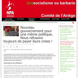 Nouveau gouvernement pour une même politique. Nous refusons toujours de payer leurs crises ! Publié vendredi 10 juillet 2020