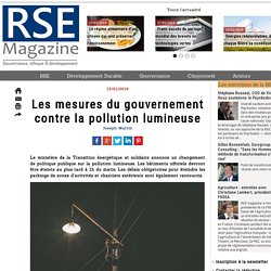 Les mesures du gouvernement contre la pollution lumineuse