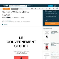 Mj12-Le Gouvernement Secert-william Milton Cooper