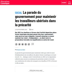 La parade du gouvernement pour maintenir les travailleurs ubérisés dans la précarité