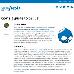 Gov 2.0: Gov 2.0 guide to Drupal