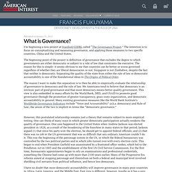 What is Governance?