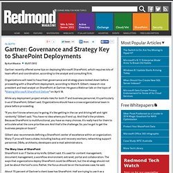 Gartner: Governance and Strategy Key to SharePoint Deployments
