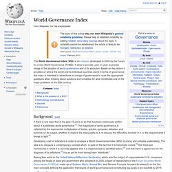 World Governance Index