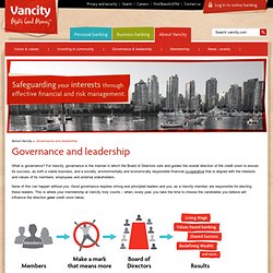 Governance and leadership - Vancity