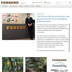 The Ferrero Group announces new governance set up to strengthen global position