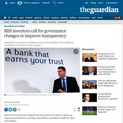 RBS investors call for governance changes to improve transparency