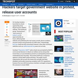 Hackers target government website in protest, release user accounts