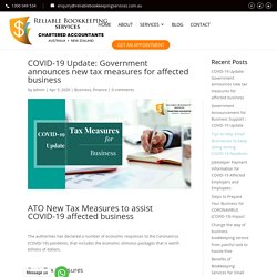 COVID-19 : Government announces new tax measures for business