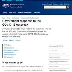 Government response - Australian Government Department of Health