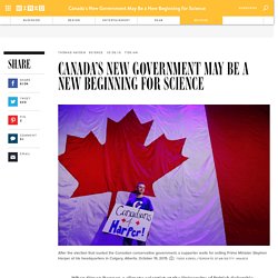 Canada's New Government May Be a New Beginning for Science