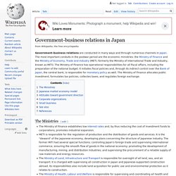 Government-business relations in Japan