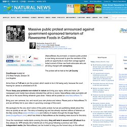 Massive public protest announced against government-sponsored terrorism of Rawesome Foods in California