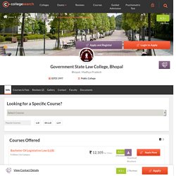 Government State Law College, Bhopal - Courses, Fees, Reviews