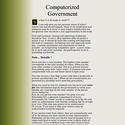 Proper Government - Computerized Government in Practice