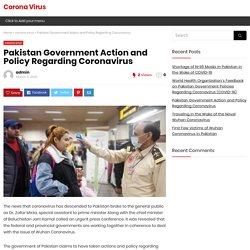 Pakistan Government Action and Policy Regarding Coronavirus