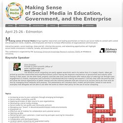 Making Sense of Social Media in Education, Government, and the E