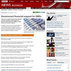 Government financial support for SMEs