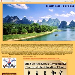 2012 United States Government Terrorist Identification Chart