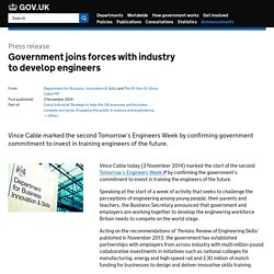 Government joins forces with industry to develop engineers