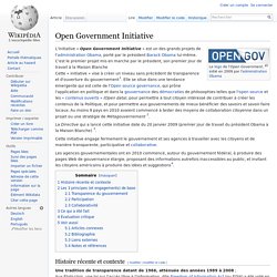 OpenGov USA : etat des lieux, principes, etc.