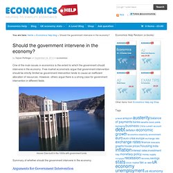 Should the government intervene in the economy?