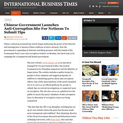 China Launches Anti-Corruption Site