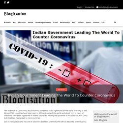 Indian Government Leading The World To Counter Coronavirus