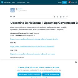 Upcoming Government Jobs: ext_5579950 — LiveJournal