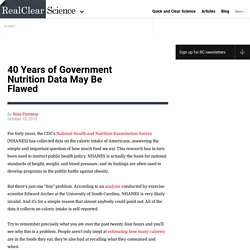 40 Years of Government Nutrition Data May Be Flawed