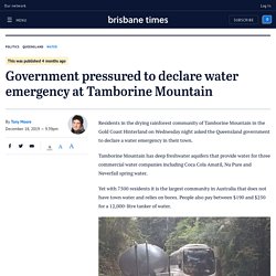Government pressured to declare water emergency at Tamborine Mountain
