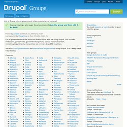 List of Drupal sites in Government (State and Federal)