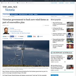 Victorian government to back new wind farms as part of renewables plan