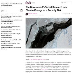 The Government's Secret Research into Climate Change as a Security Risk