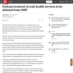 Ford government reveals health services to be delisted from OHIP