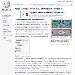 Allied Military Government of Occupied Territories