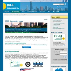 STAR Community Index — ICLEI Local Governments for Sustainability USA