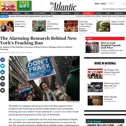 Governor Andrew Cuomo Bans Fracking in New York Citing Health Concerns