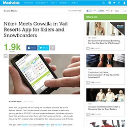 Nike+ Meets Gowalla in Vail Resorts App for Skiers and Snowboarders