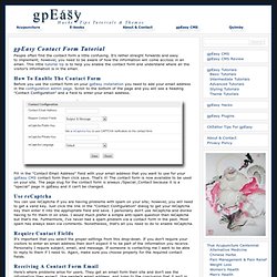 gpEasy CMS Contact Form - gpEasy Tutorials