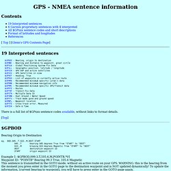 GPS - NMEA sentence information