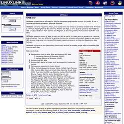 GPSBabel - Linux Links - The Linux Portal Site - Nightly (Build 20110507043313)