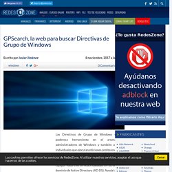 GPSearch, la web para buscar Directivas de Grupo de Windows