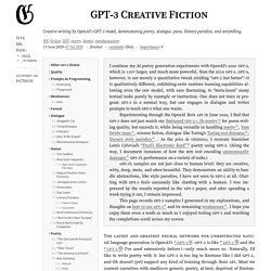 GPT-3 Creative Fiction · Gwern.net