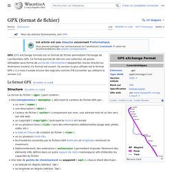 GPX (format de fichier)