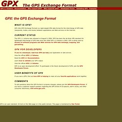 GPX: the GPS Exchange Format