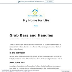Grab Bars and Handles – My Home for Life