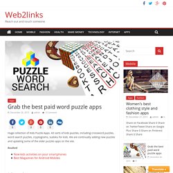 Grab the best paid word puzzle apps - Web2links