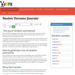 Grab a cool username - random username generator